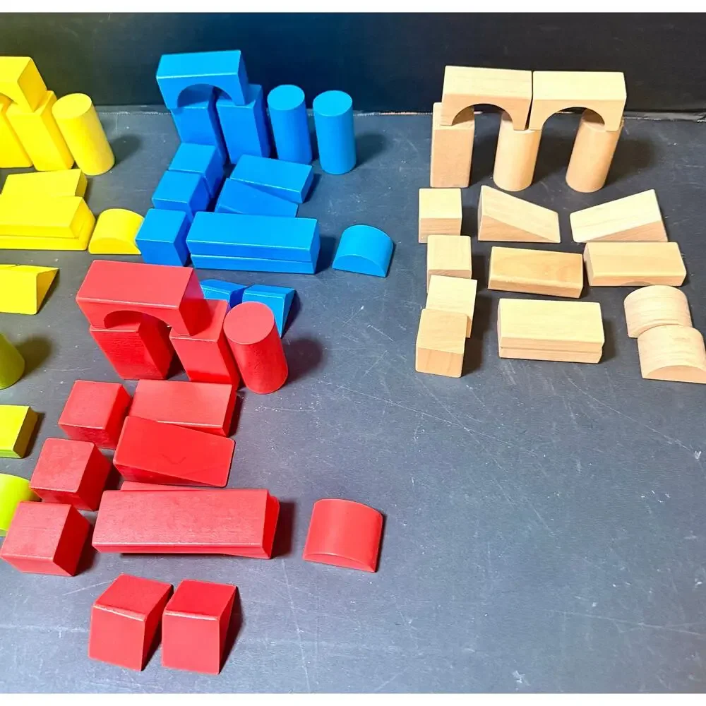 Melissa & Doug 75 Multi-Colored Wooden Blocks box classic toddler building set
